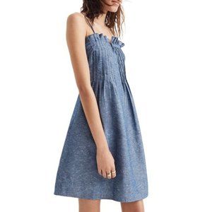 Madewell Chambray Sleeveless Spaghetti Strap Summer Dress